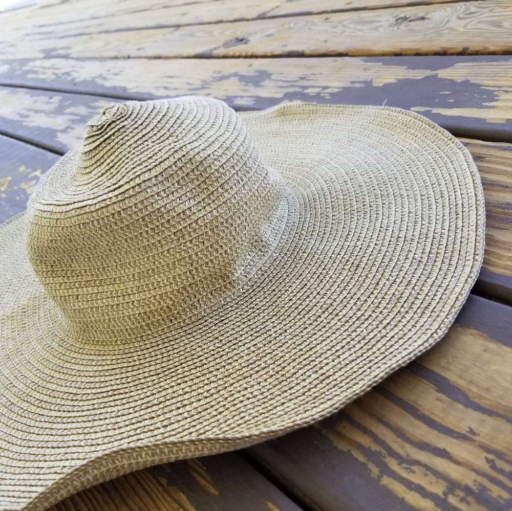 Metallic Gold Floppy Hat